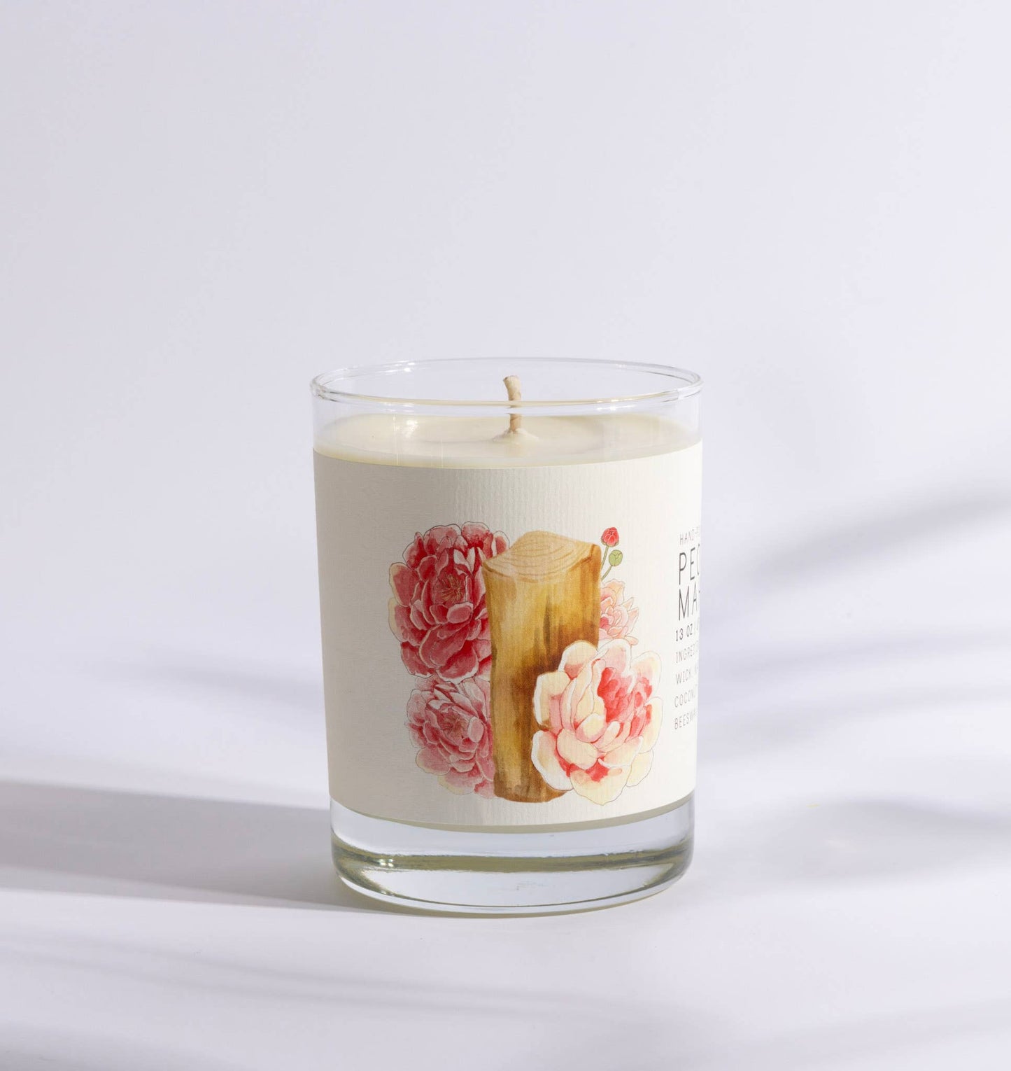Peony & Mahogany Candle – 7oz Glass Jar | Unique Gifts for Her, Birthday Gifts