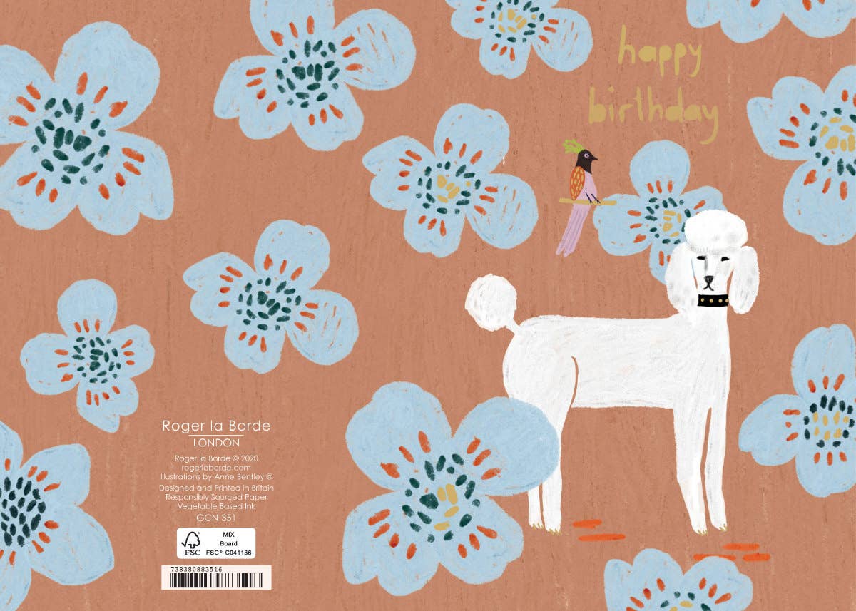 Poodle Birthday Petite Card - GCN 351