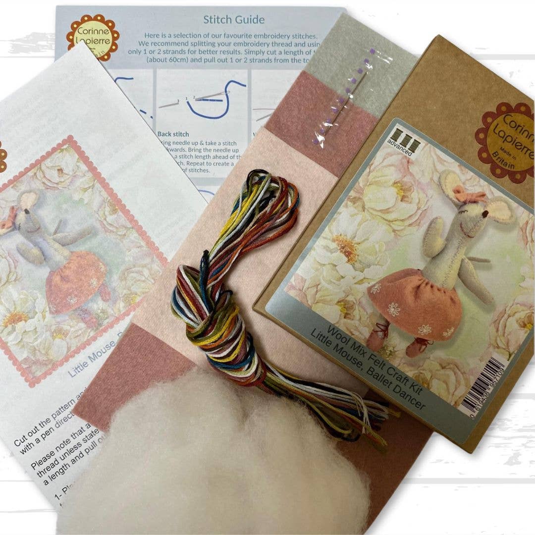 Felt Craft Mini Kit – Little Mouse the Ballet Dancer | Unique Gifts, Gifts for Girls