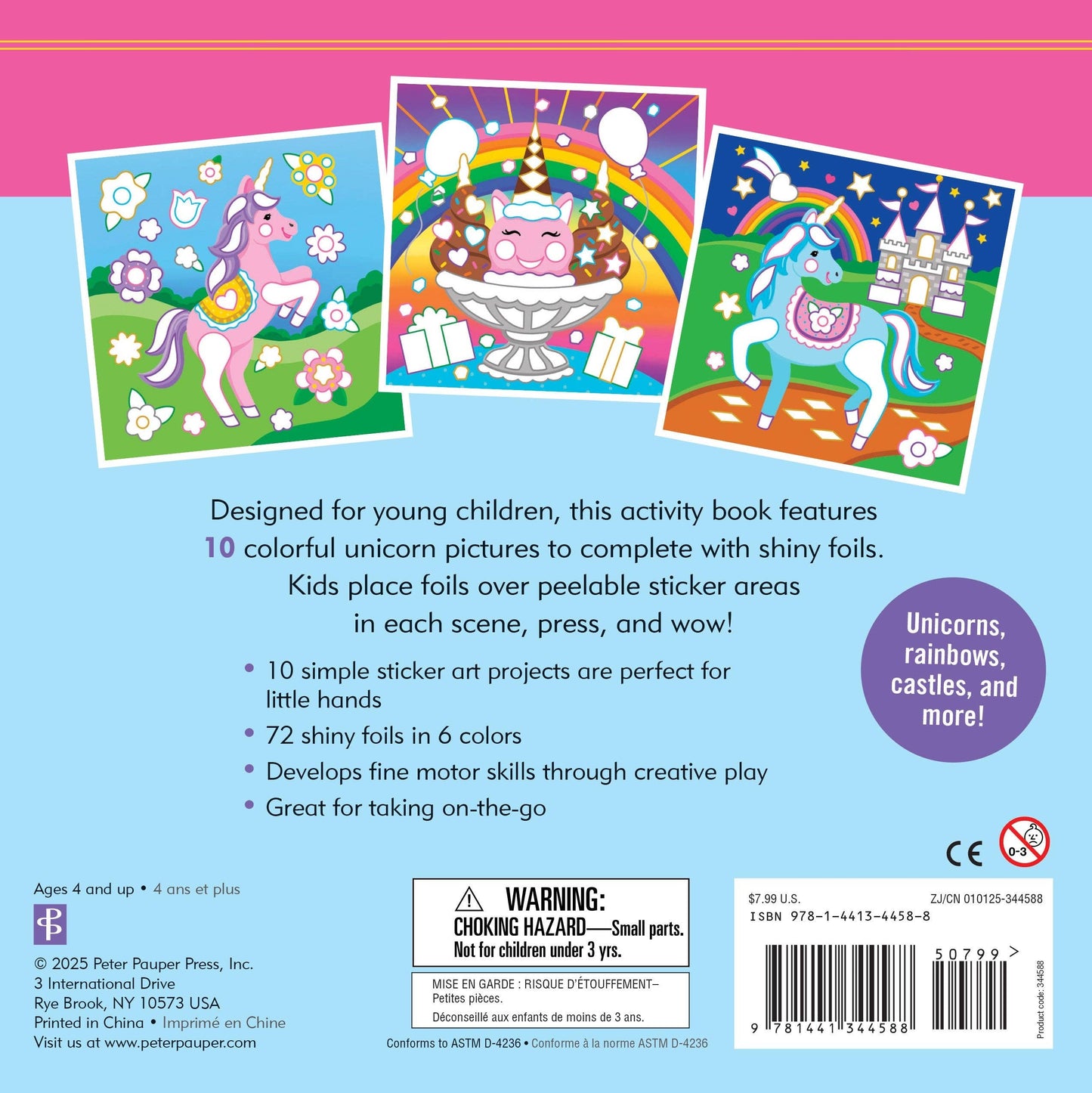 Color-By-Foil Sticker Book – Unicorn Designs | Gifts for Girls, Unique Gifts