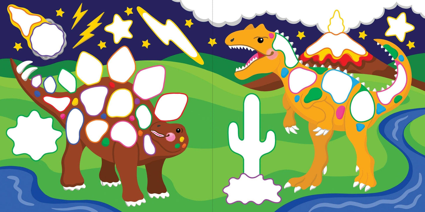 Color-By-Dots Sticker Book – Dinosaurs | Unique Gifts, Mess-Free Craft for Kids