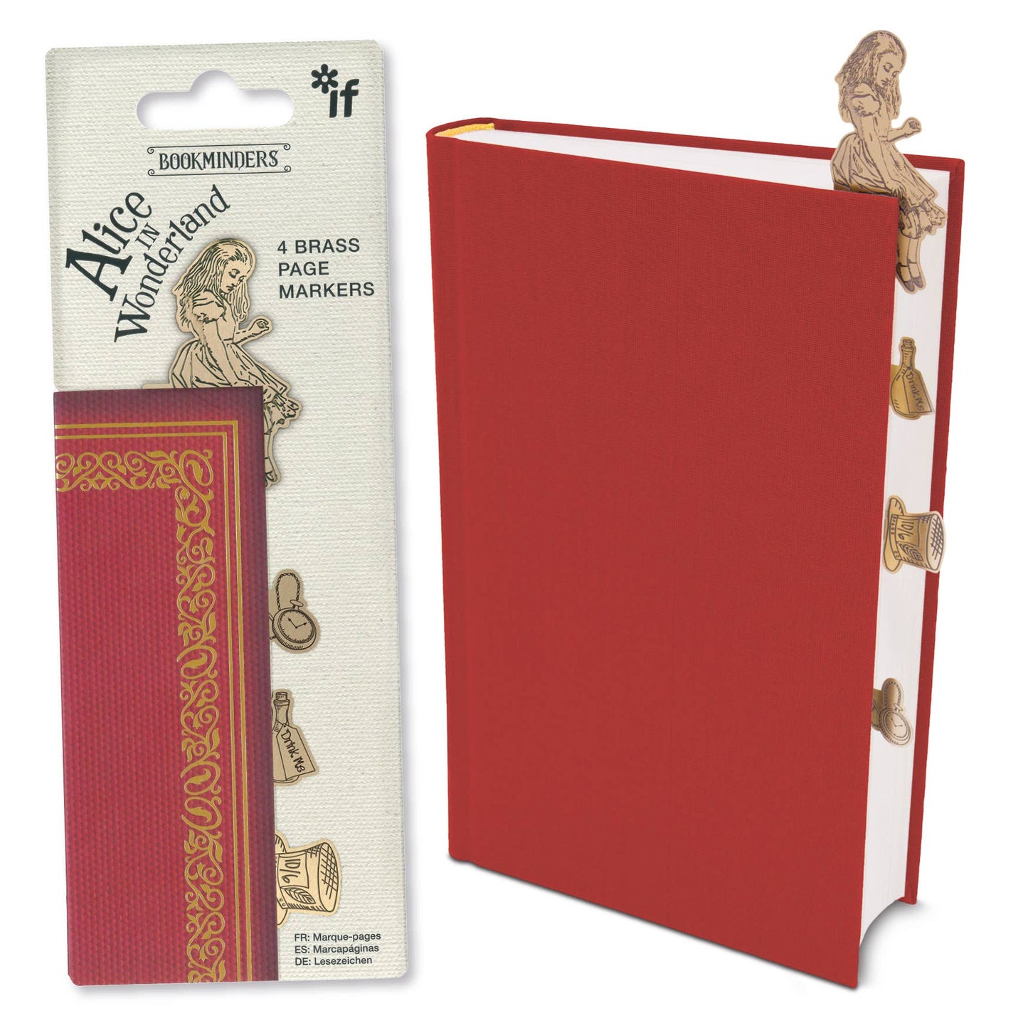 Brass Page Markers – Alice, Cat & Mouse, Moon, or Books | Unique Gifts for Book Lovers