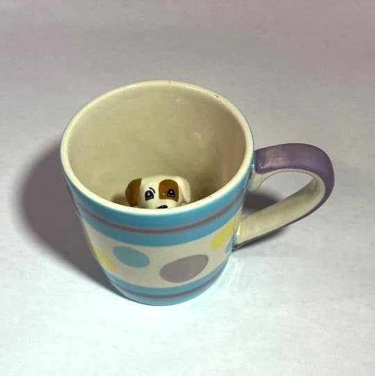 Ceramic Baby Cup with Peek-a-Boo Puppy – 5 oz | Unique Gift for Kids