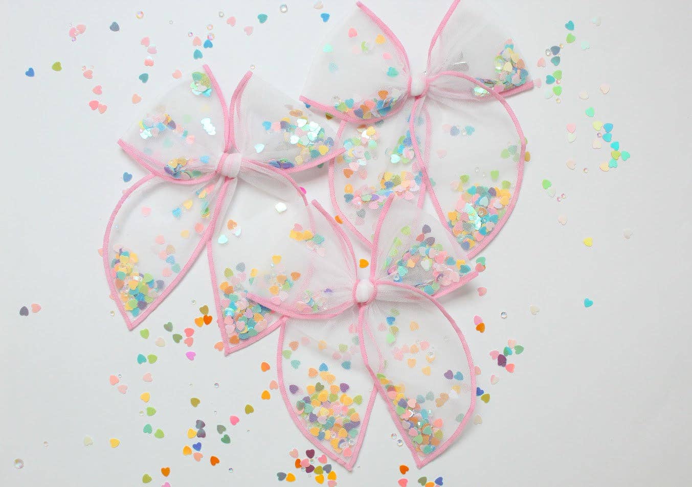 Mesh Shaker Bow - Pastel Pop - Large