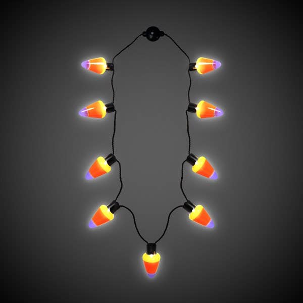 LED Light Up Candy Corn Necklace – Halloween Accessory | Unique Gifts for Her