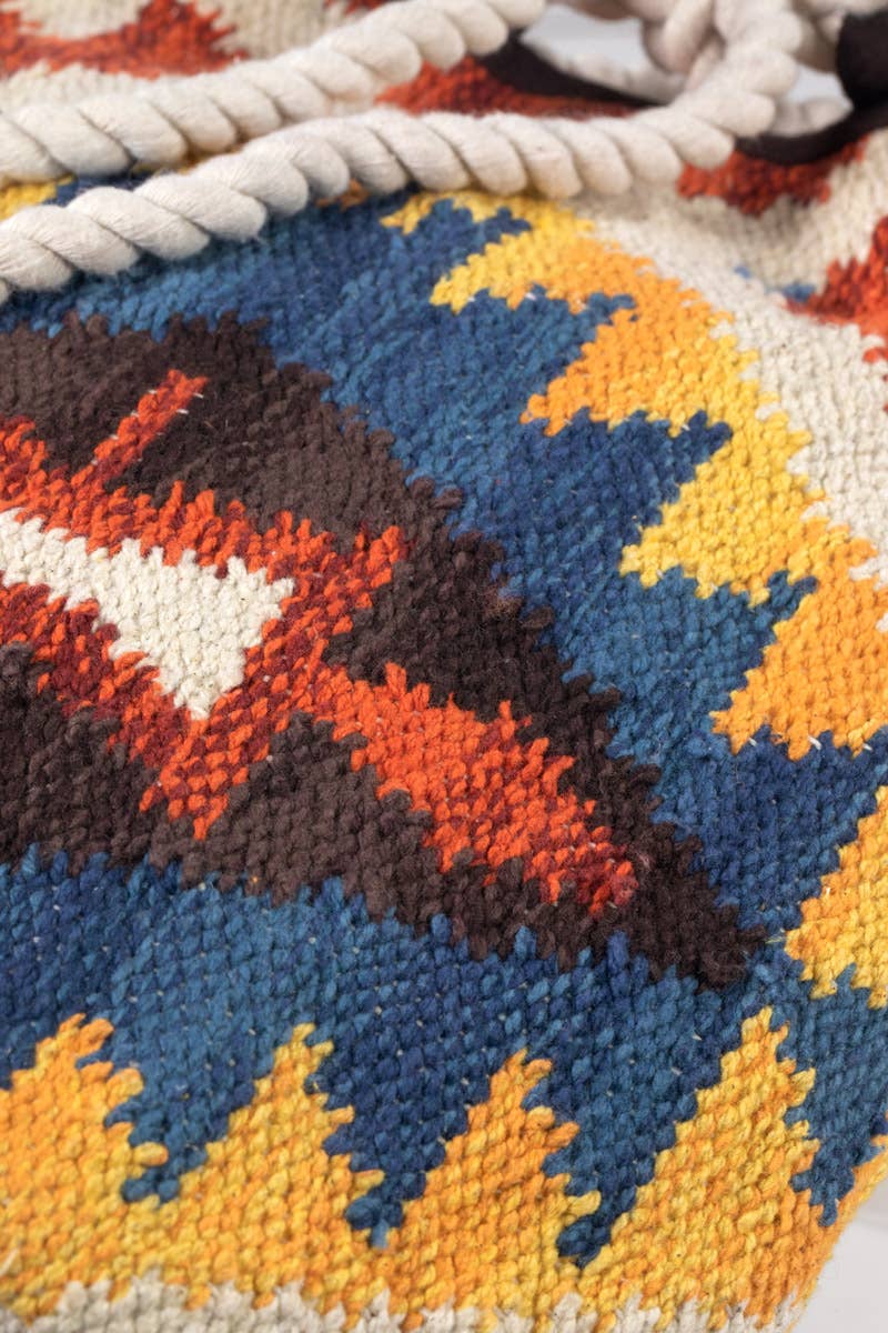 Handwoven Nouveau Bucket Bag β Tribal Chic