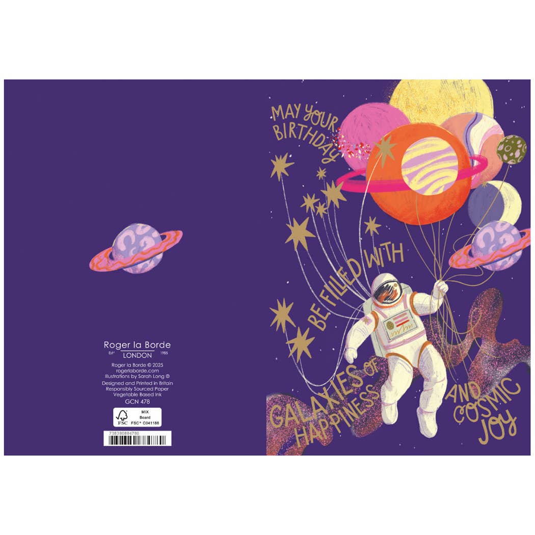 Cosmic Birthday Petite Card single - GCN 478