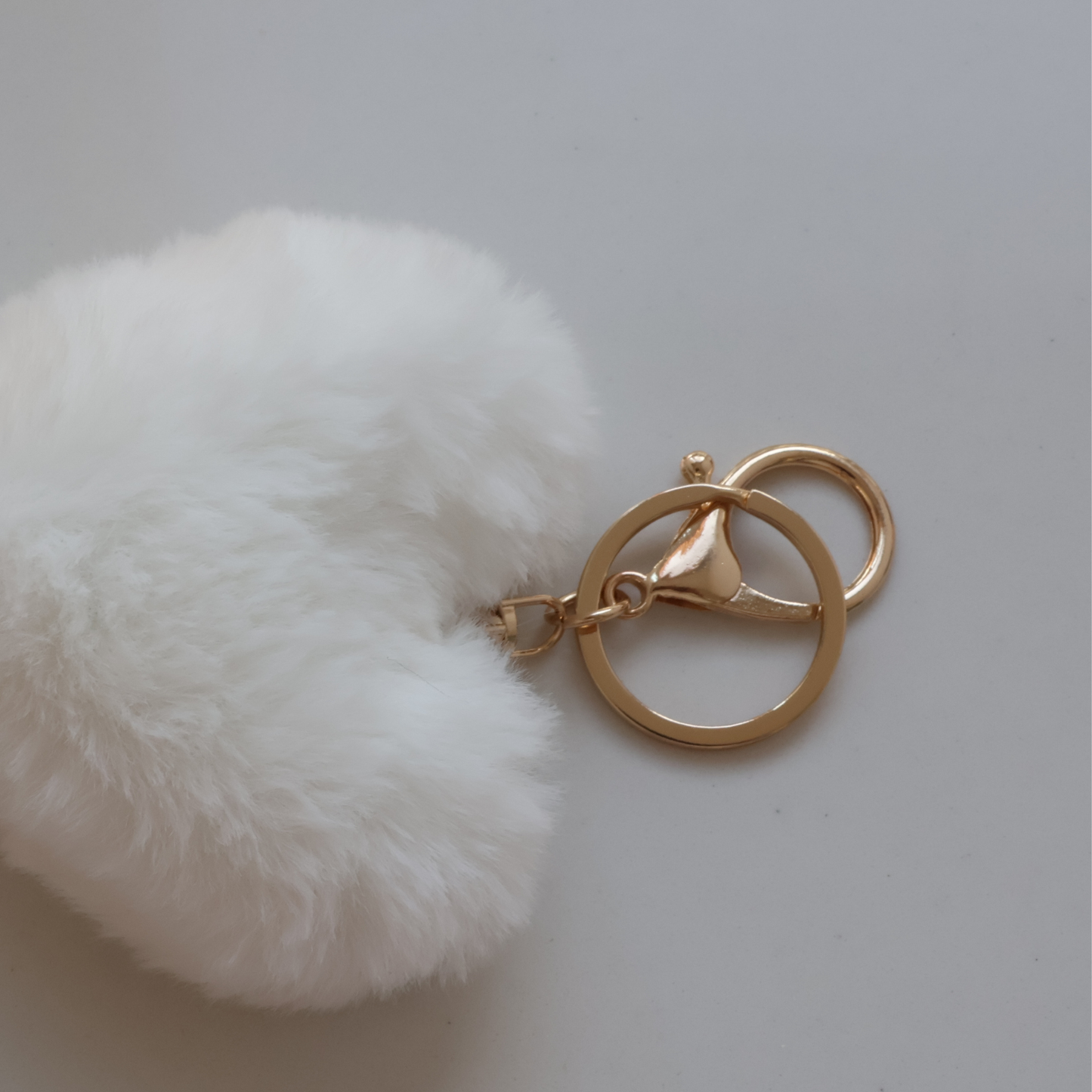 Heart-Shaped Faux Fur Keychain – Soft Plush Accessory | Gifts for Her, Unique Gift Idea