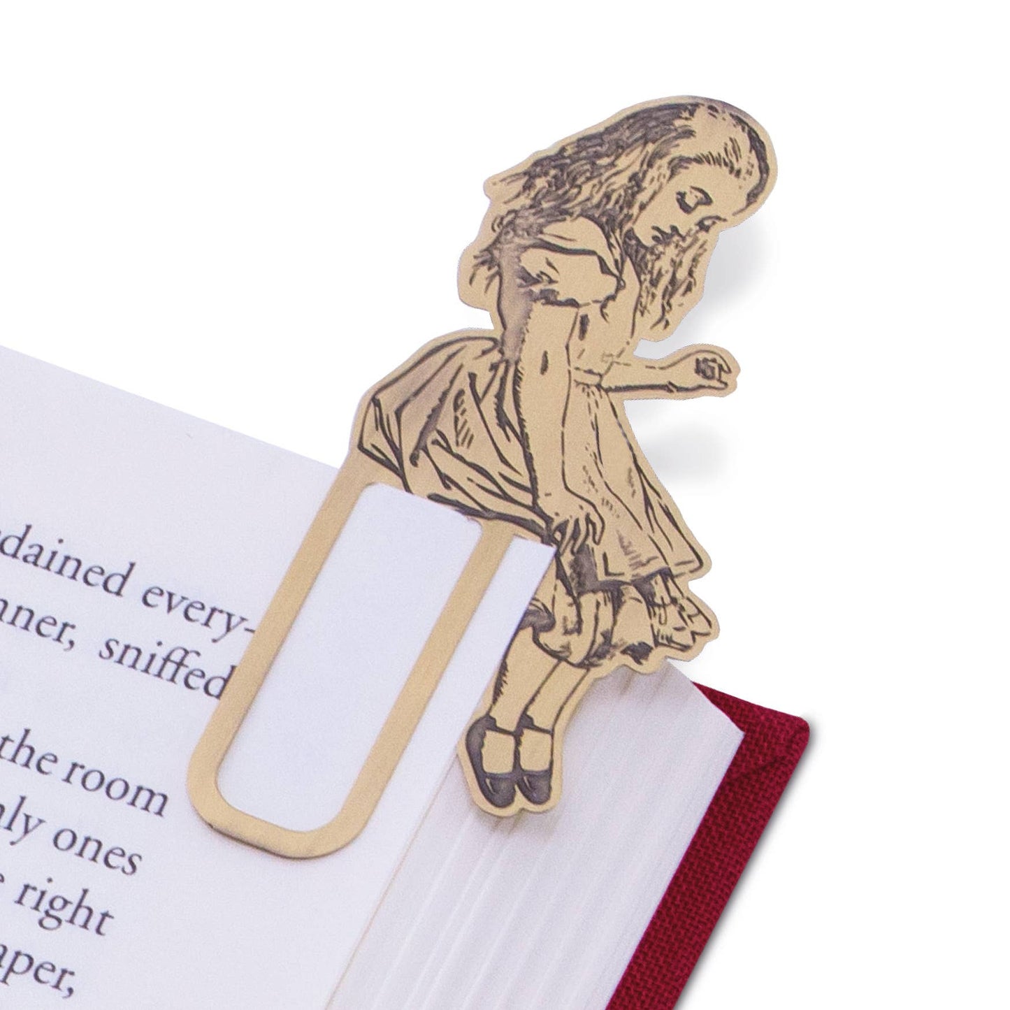 Brass Page Markers – Alice, Cat & Mouse, Moon, or Books | Unique Gifts for Book Lovers