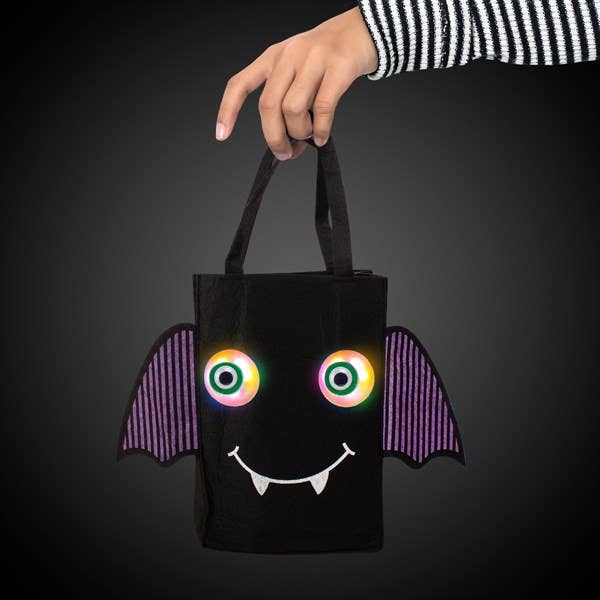 LED Halloween Trick-or-Treat Bag – Light-Up Bat and Pumpkin Designs | Unique Gifts, Halloween Accessories