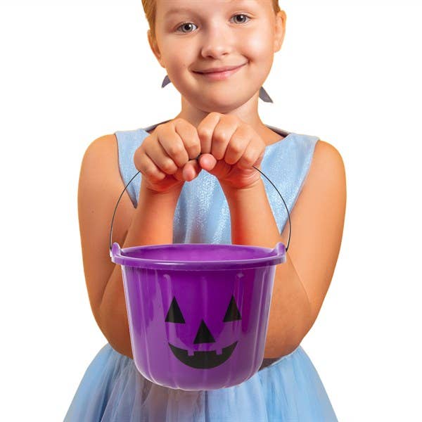 Pumpkin Trick-or-Treat Buckets – Orange, Purple, Green | Unique Halloween Gifts