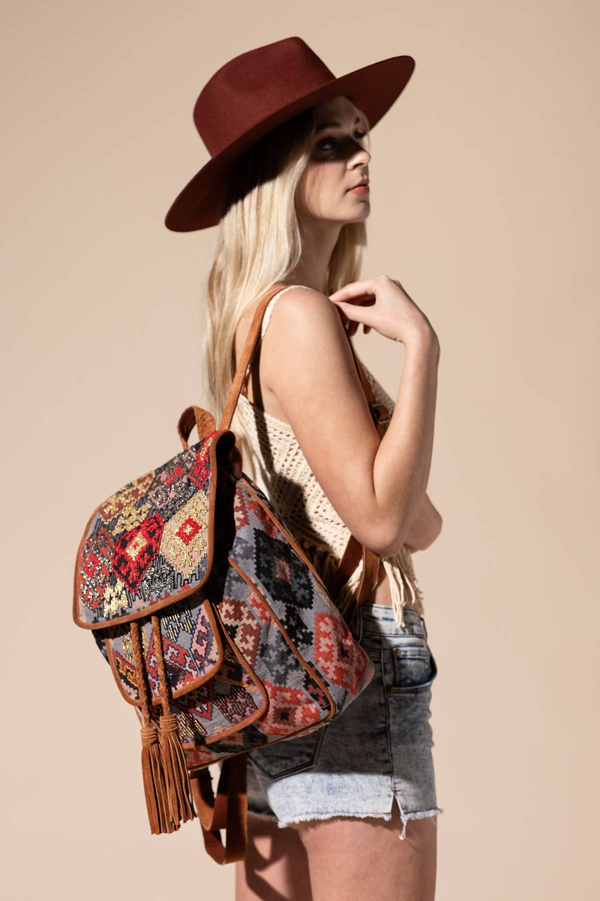 Bordeaux Handmade Backpack