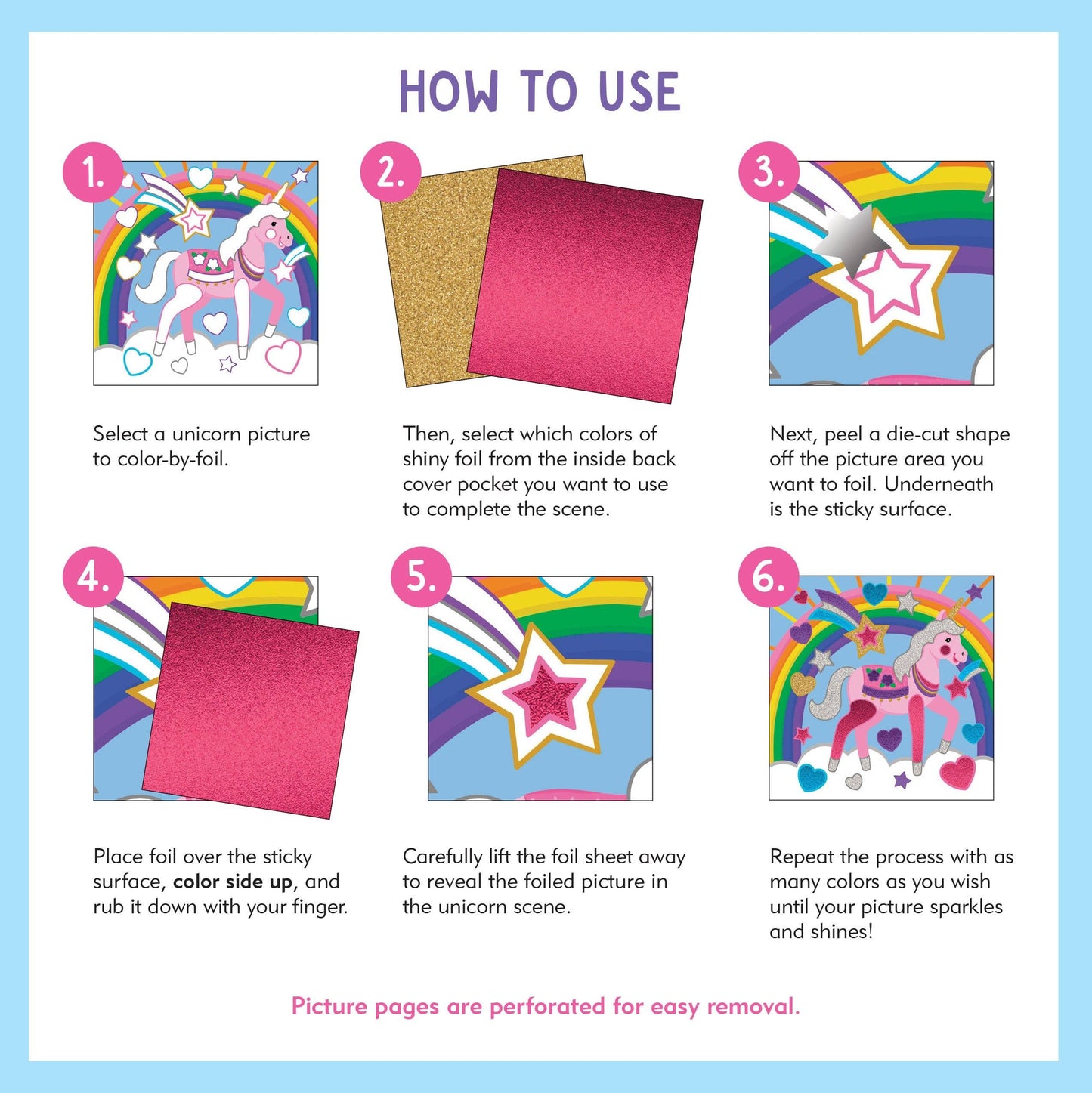 Color-By-Foil Sticker Book – Unicorn Designs | Gifts for Girls, Unique Gifts