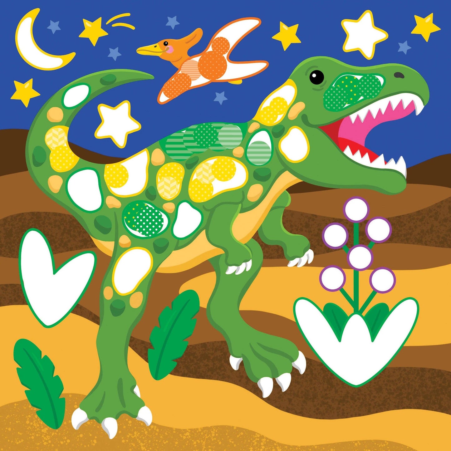 Color-By-Dots Sticker Book – Dinosaurs | Unique Gifts, Mess-Free Craft for Kids