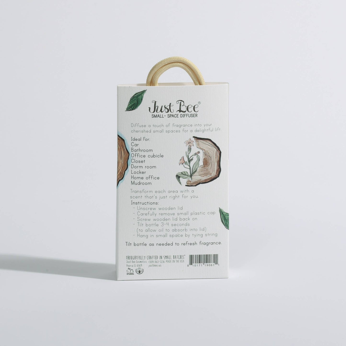 Hanging Diffuser with Teakwood Tobacco Scent – Small Space Freshener | Unique Gifts