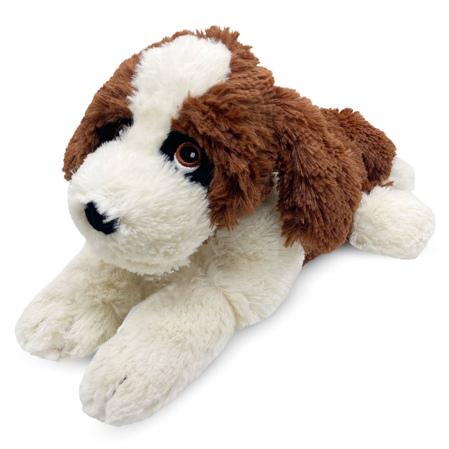 Plush St. Bernard stuffed animal with soft fur and floppy ears