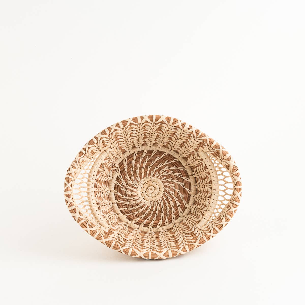 Small Handwoven Pine Needle Basket – Lacy Handles | Unique Gifts, Birthday Gifts for Her