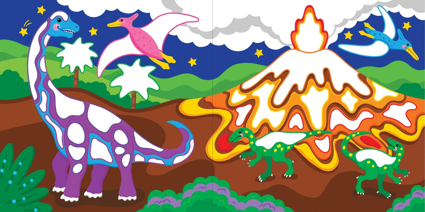 Color-By-Dots Sticker Book – Dinosaurs | Unique Gifts, Mess-Free Craft for Kids