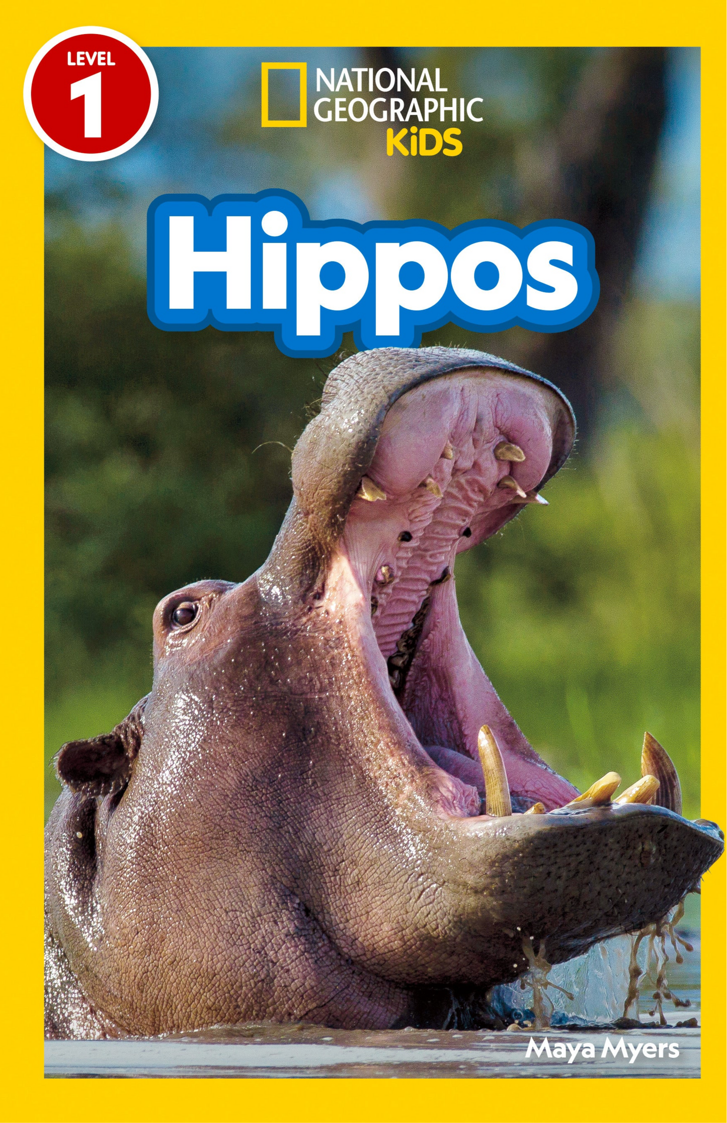 National Geographic Kids book cover featuring a hippo with its mouth open