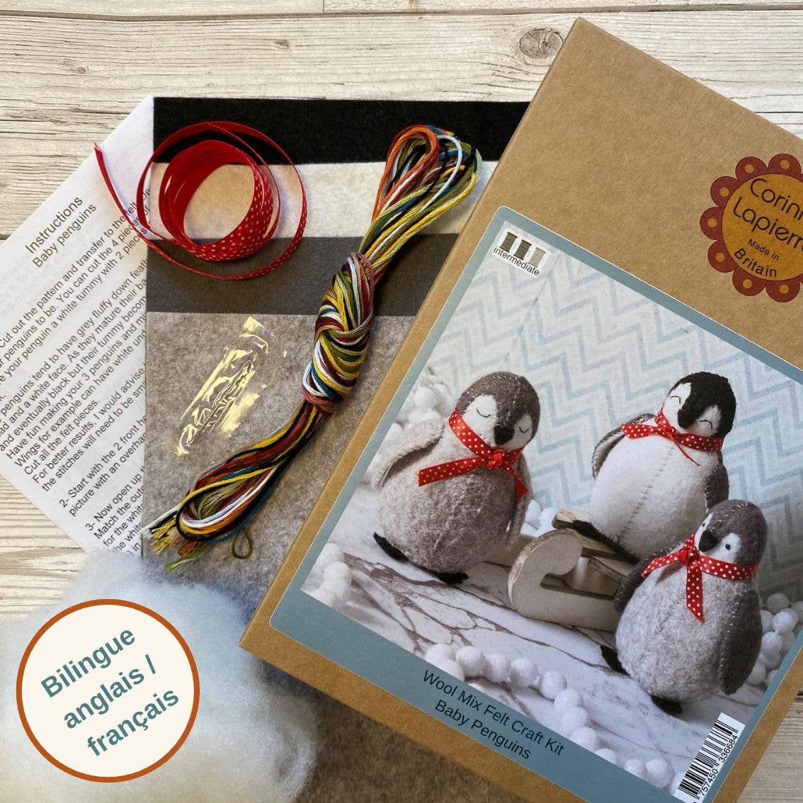 Felt Baby Penguin Craft Kit – Make 3 Plush Penguins | Unique Gifts for Her