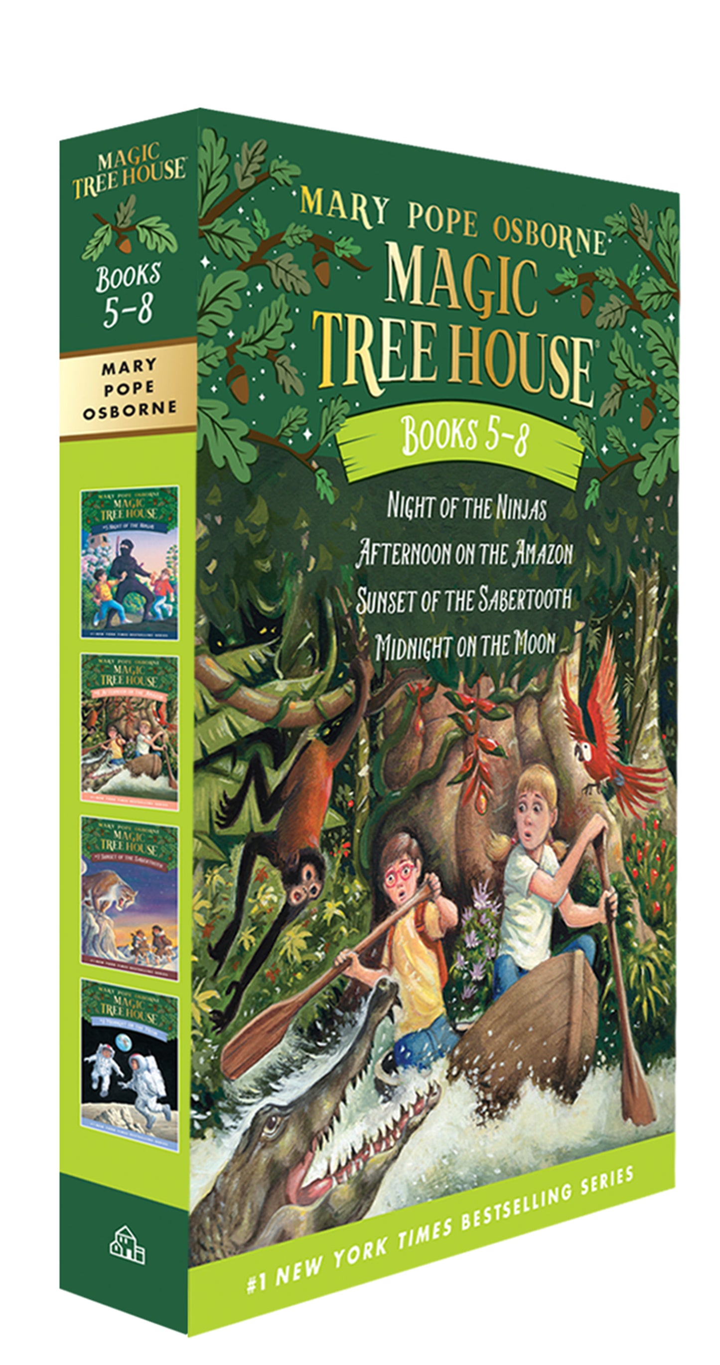 Boxed set of Magic Tree House books 5–8 with illustrated cover