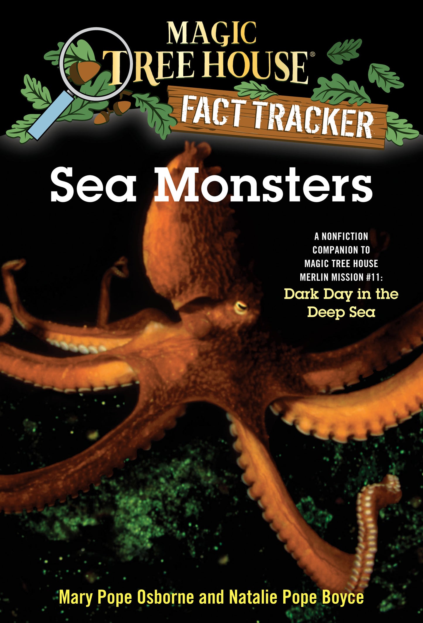 Magic Tree House Sea Monsters book cover featuring an octopus