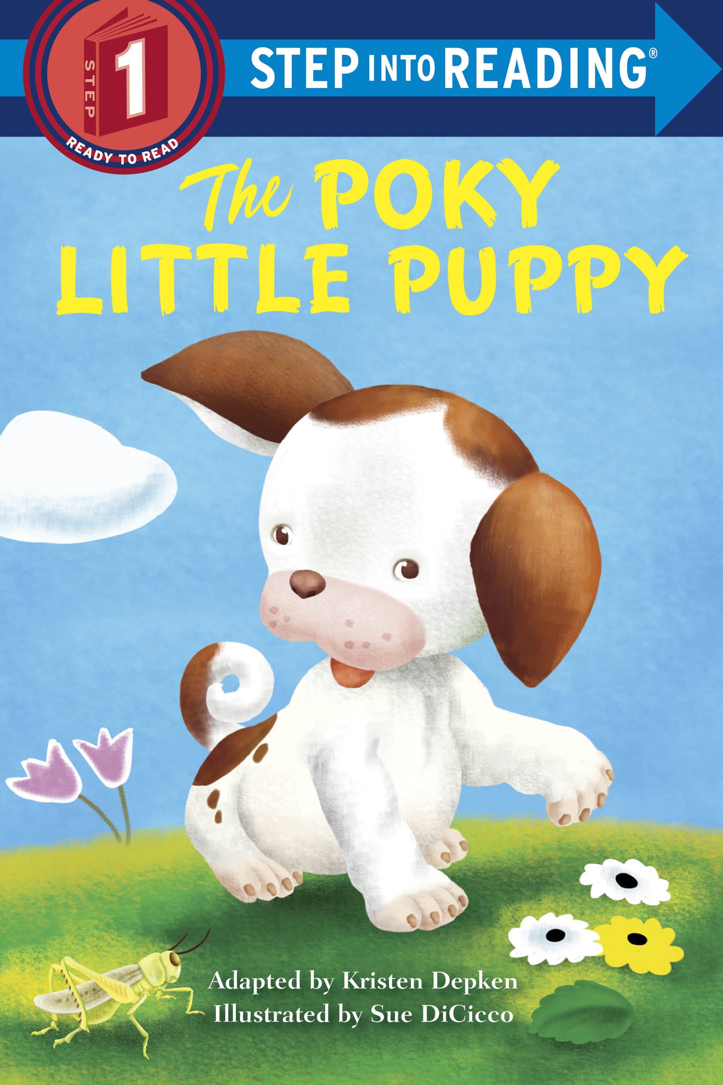Cover of The Poky Little Puppy early reader book featuring illustrated puppy in a grassy field