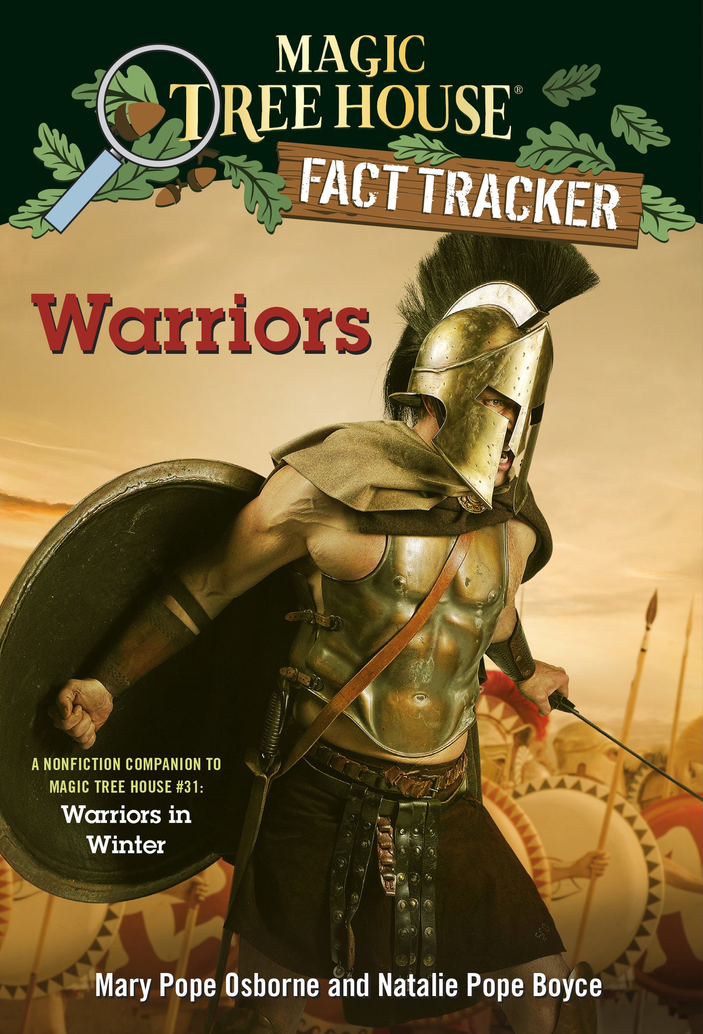 Paperback children's nonfiction book with ancient warrior on cover