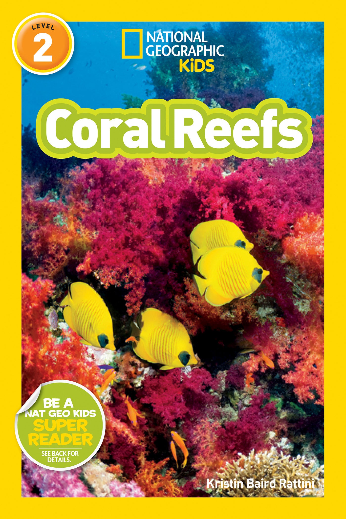 Children's educational book with colorful coral reef and tropical fish on the cover.