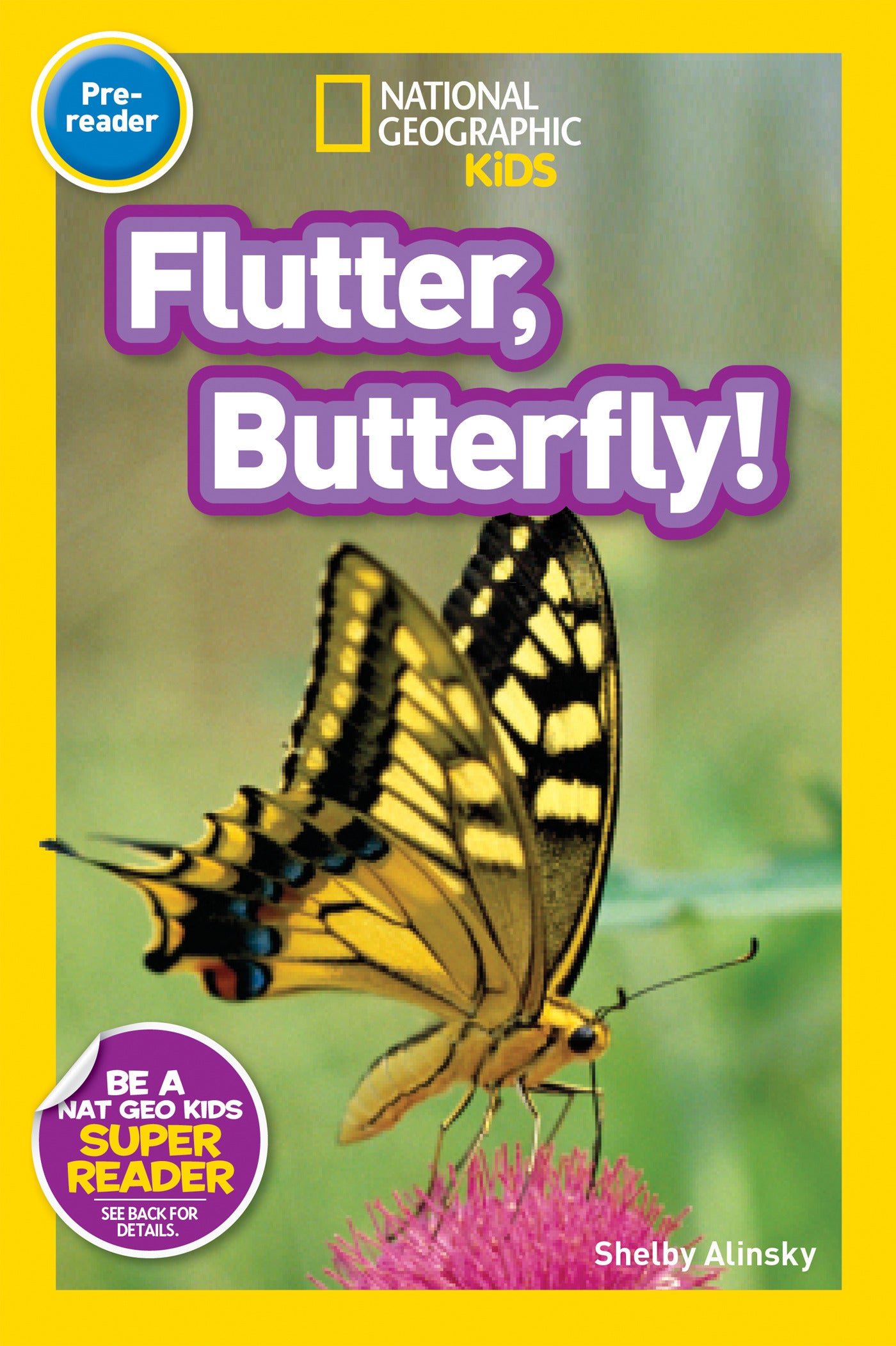 Children’s butterfly-themed pre-reader book cover with vivid photography