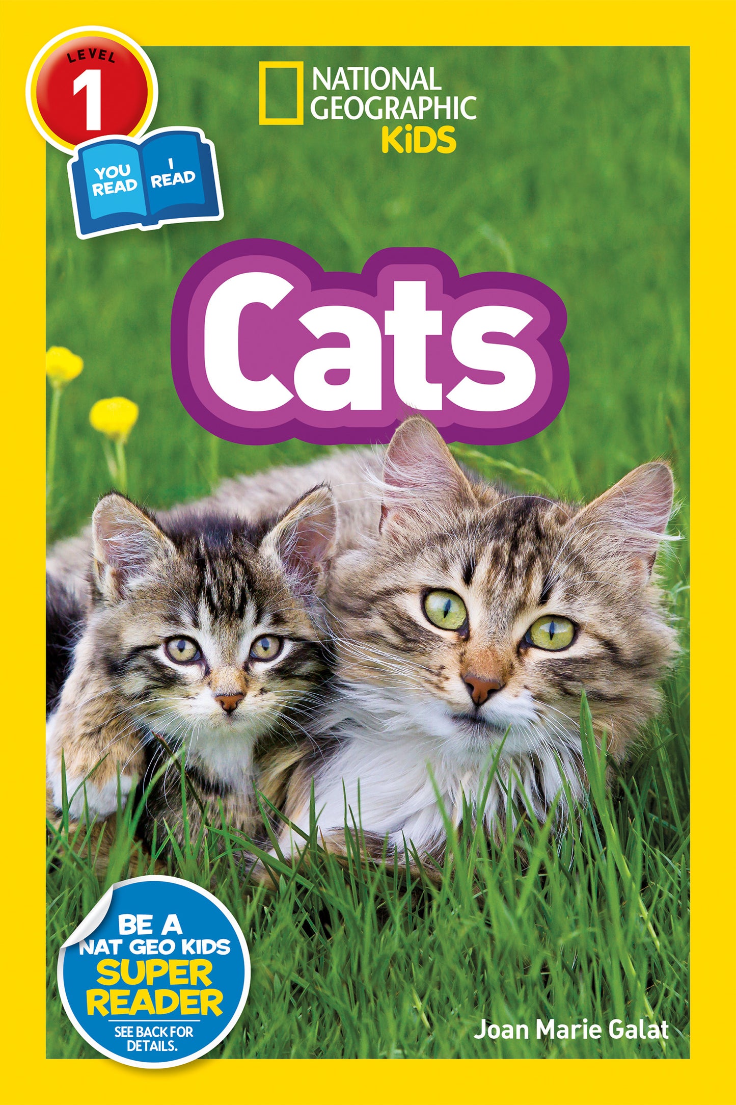 National Geographic Kids book cover showing two tabby cats sitting in grass