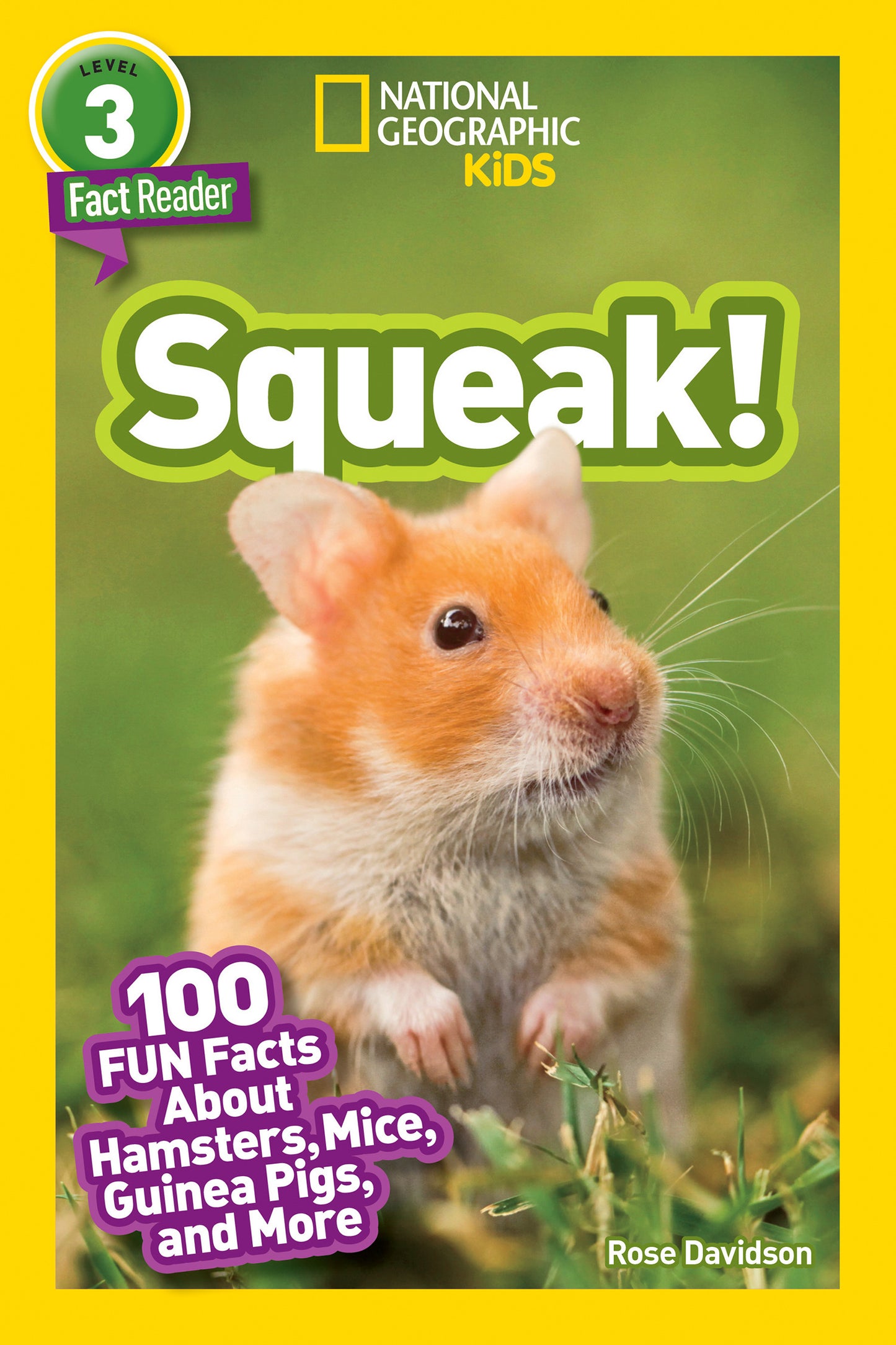 Cover of National Geographic Kids book showing a cute hamster on grass