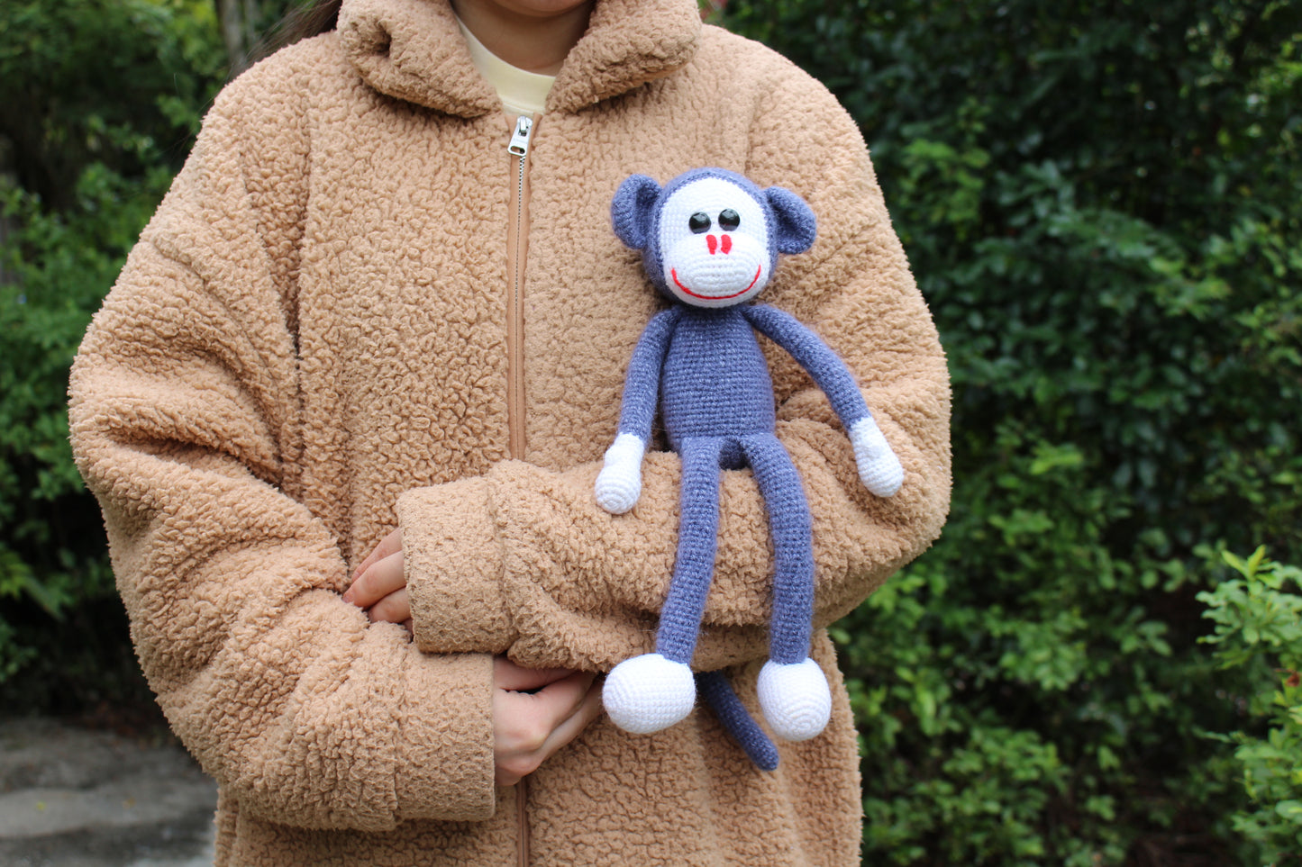Crochet Monkey - Handmade 13"