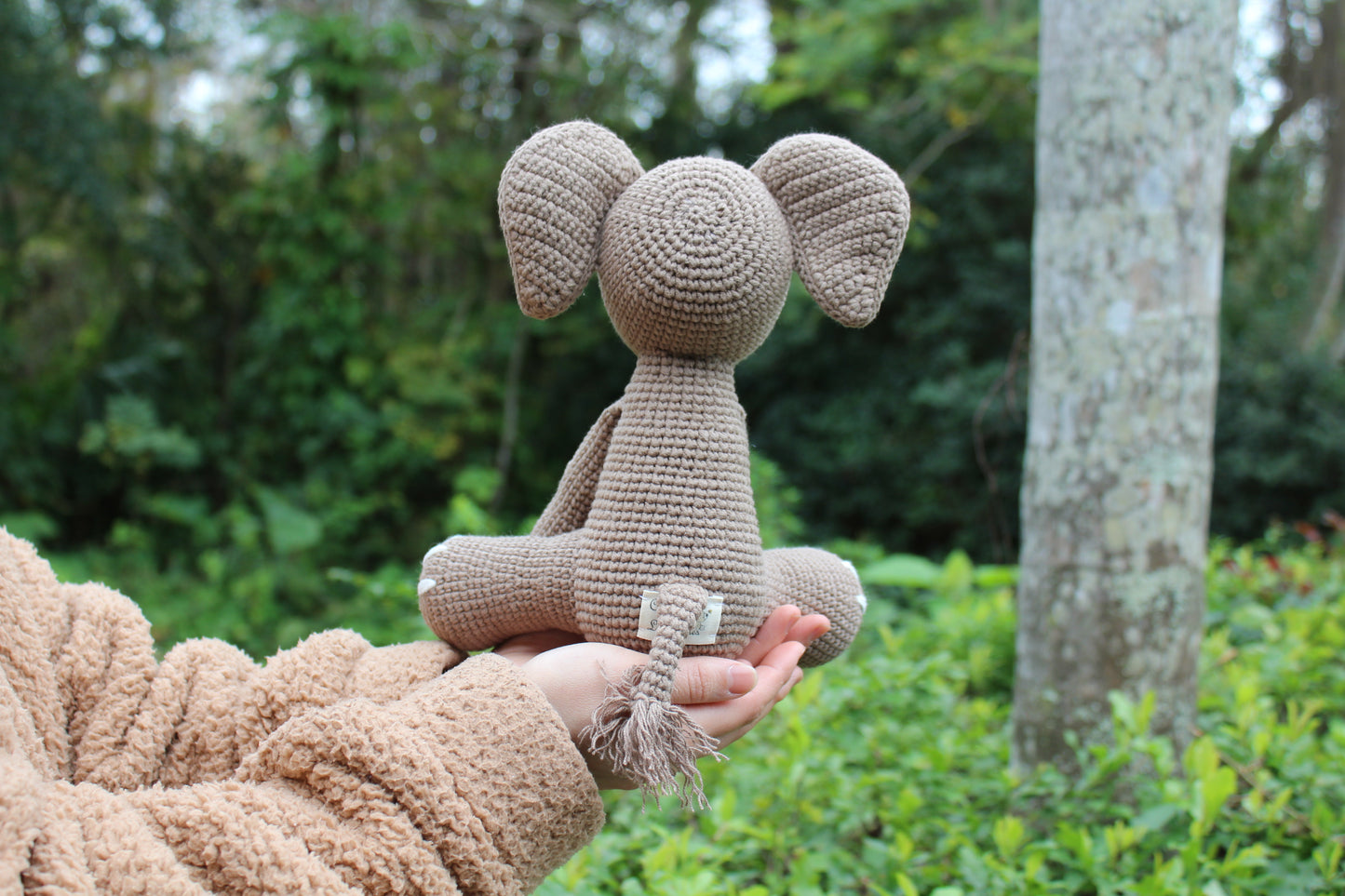 Crochet Elephant - Handmade 8" - Crochet Eyes