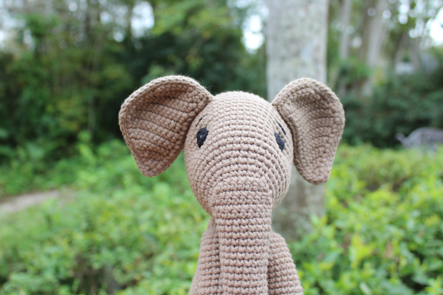Crochet Elephant - Handmade 8" - Crochet Eyes