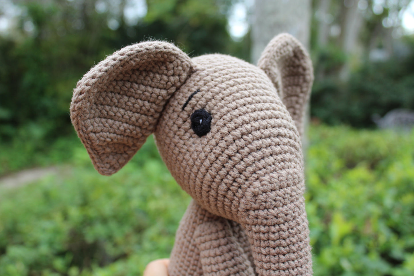 Crochet Elephant - Handmade 8" - Crochet Eyes