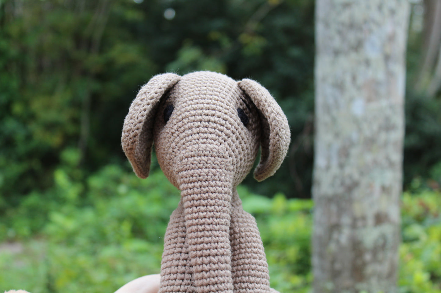 Crochet Elephant - Handmade 8" - Crochet Eyes