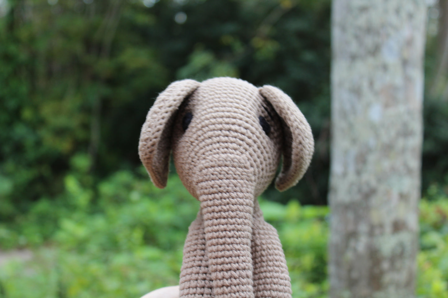 Crochet Elephant - Handmade 8" - Crochet Eyes