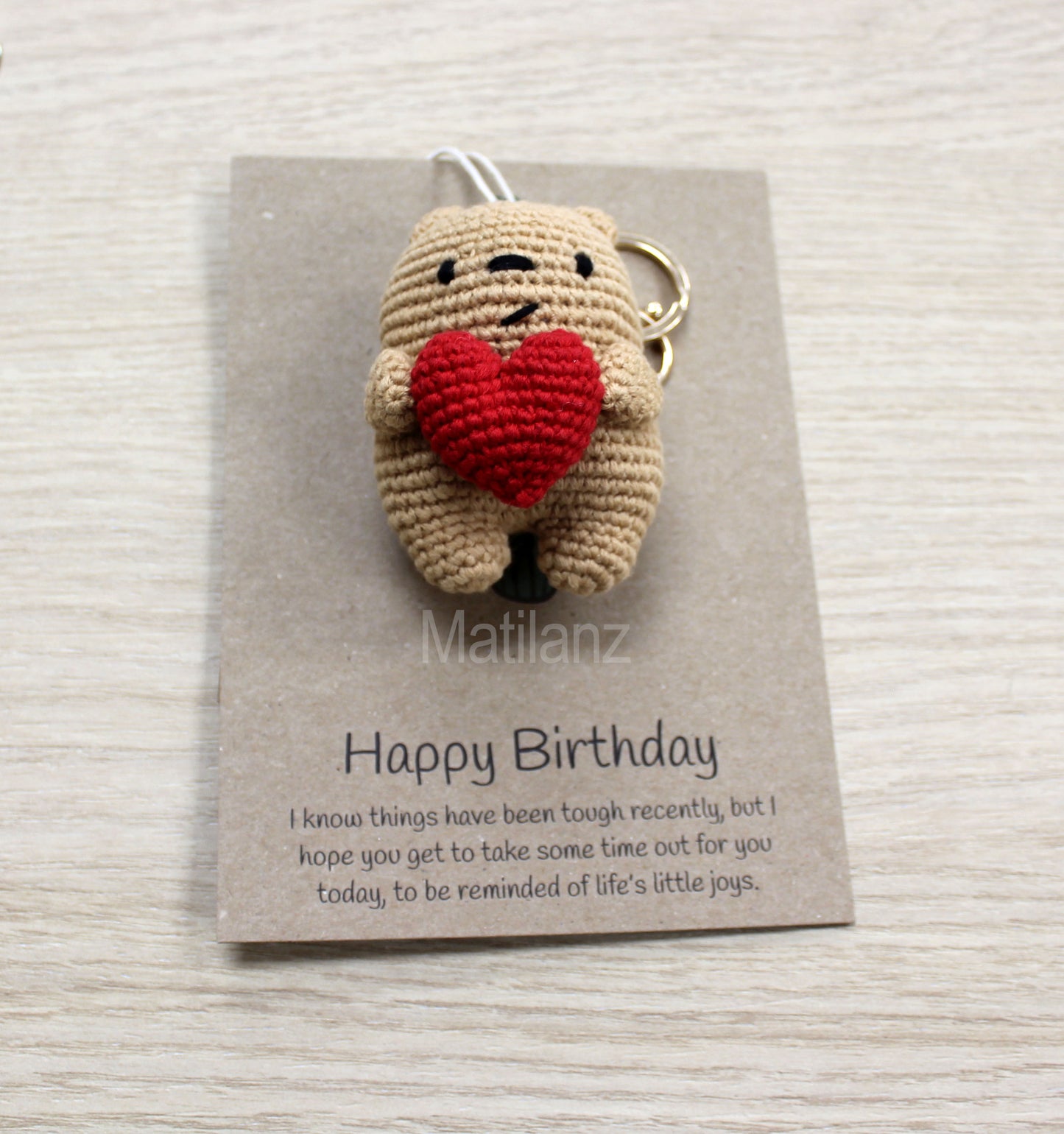Bear Keychain - Crochet Bear - Bear Amigurumi