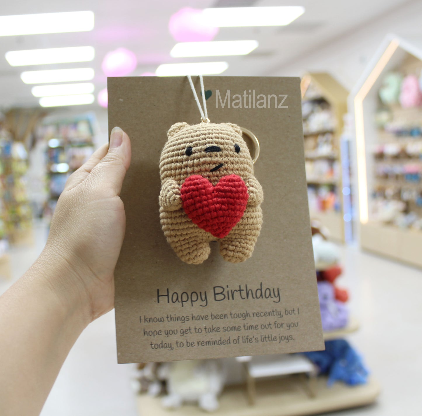 Bear Keychain - Crochet Bear - Bear Amigurumi