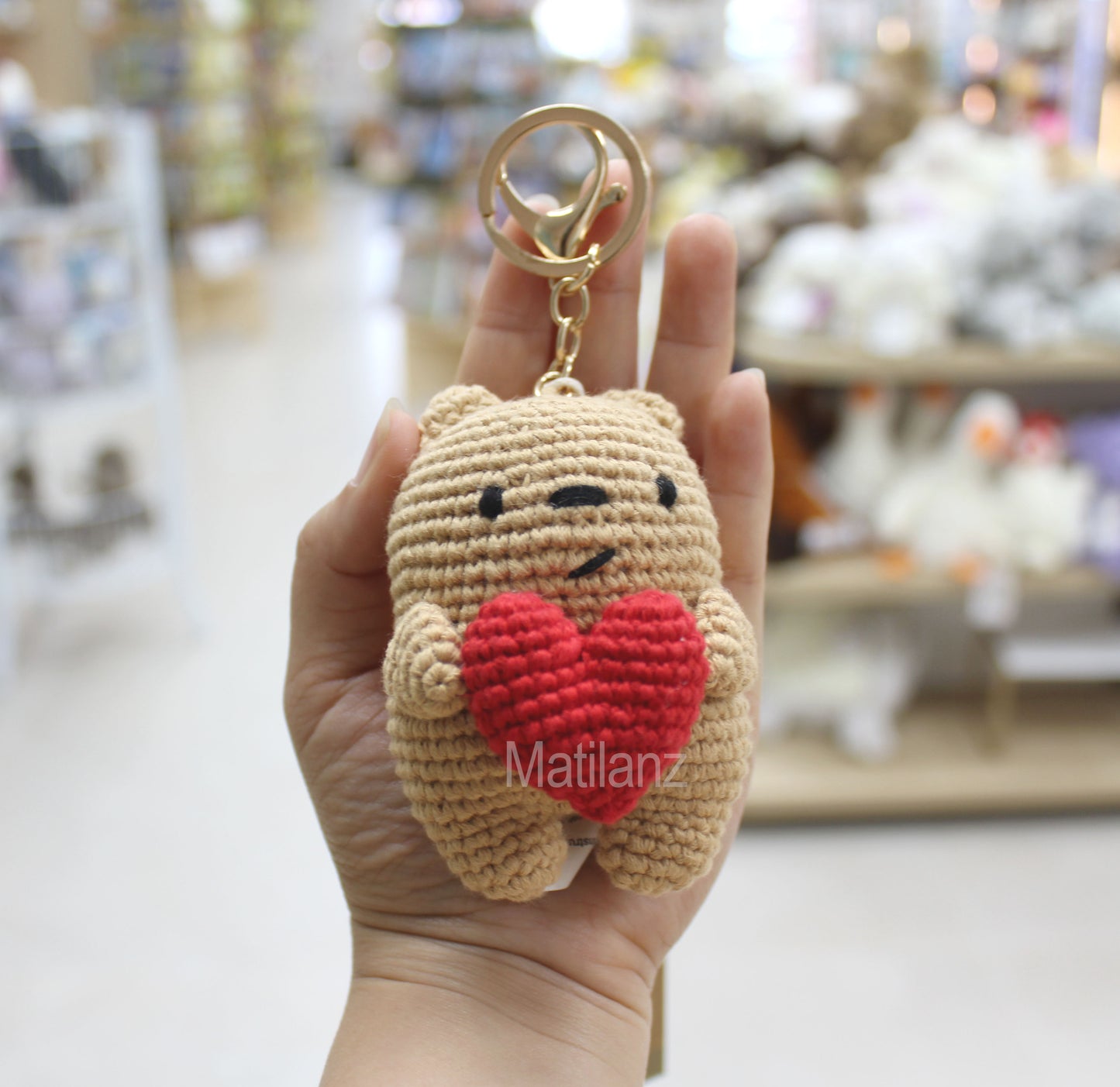 Bear Keychain - Crochet Bear - Bear Amigurumi
