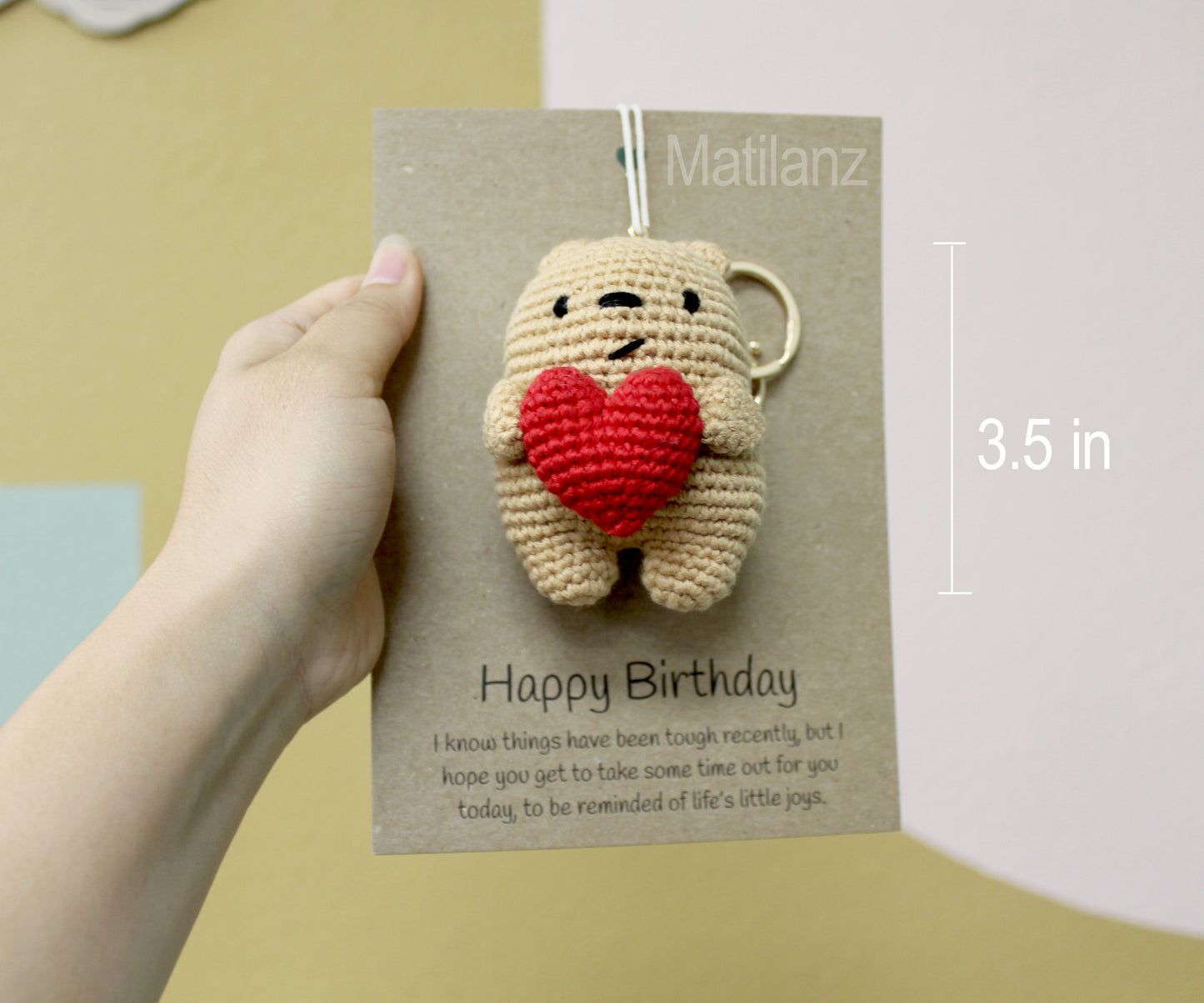 Bear Keychain - Crochet Bear - Bear Amigurumi