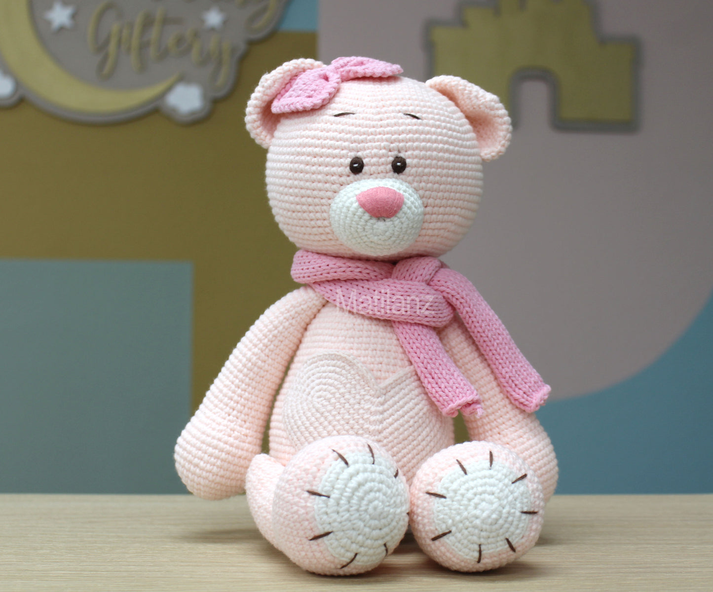 Crochet Bear with Pocket - 15''