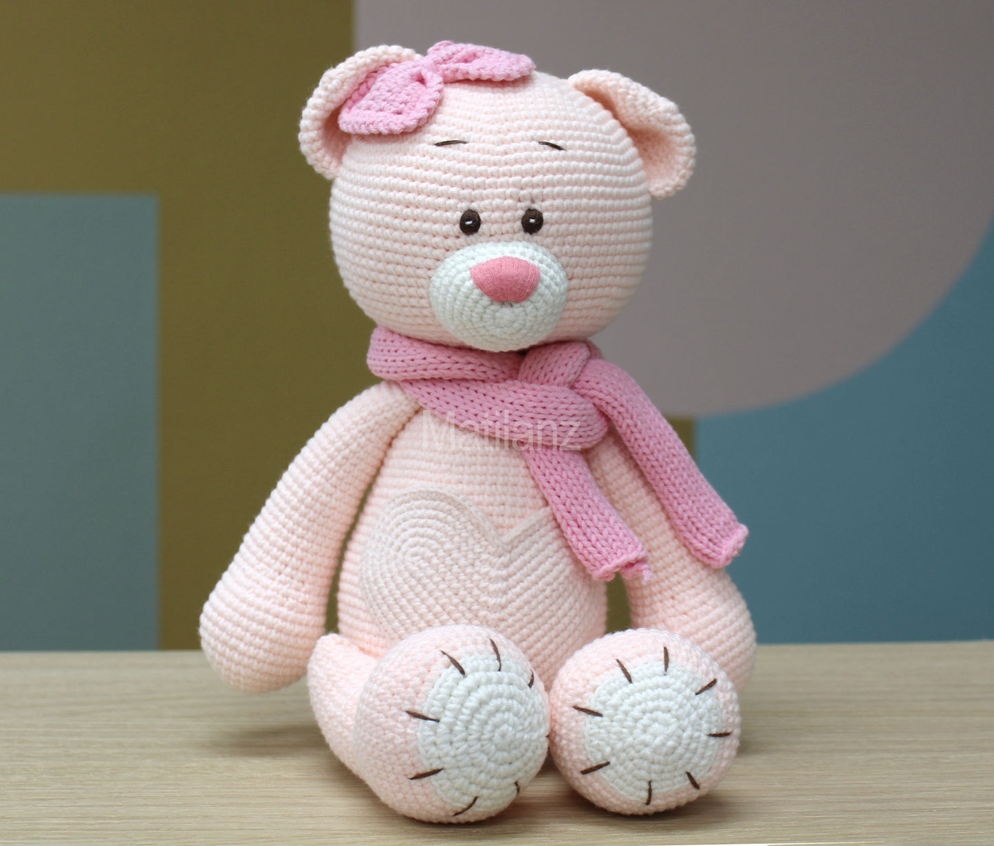 Crochet Bear with Pocket - 15''