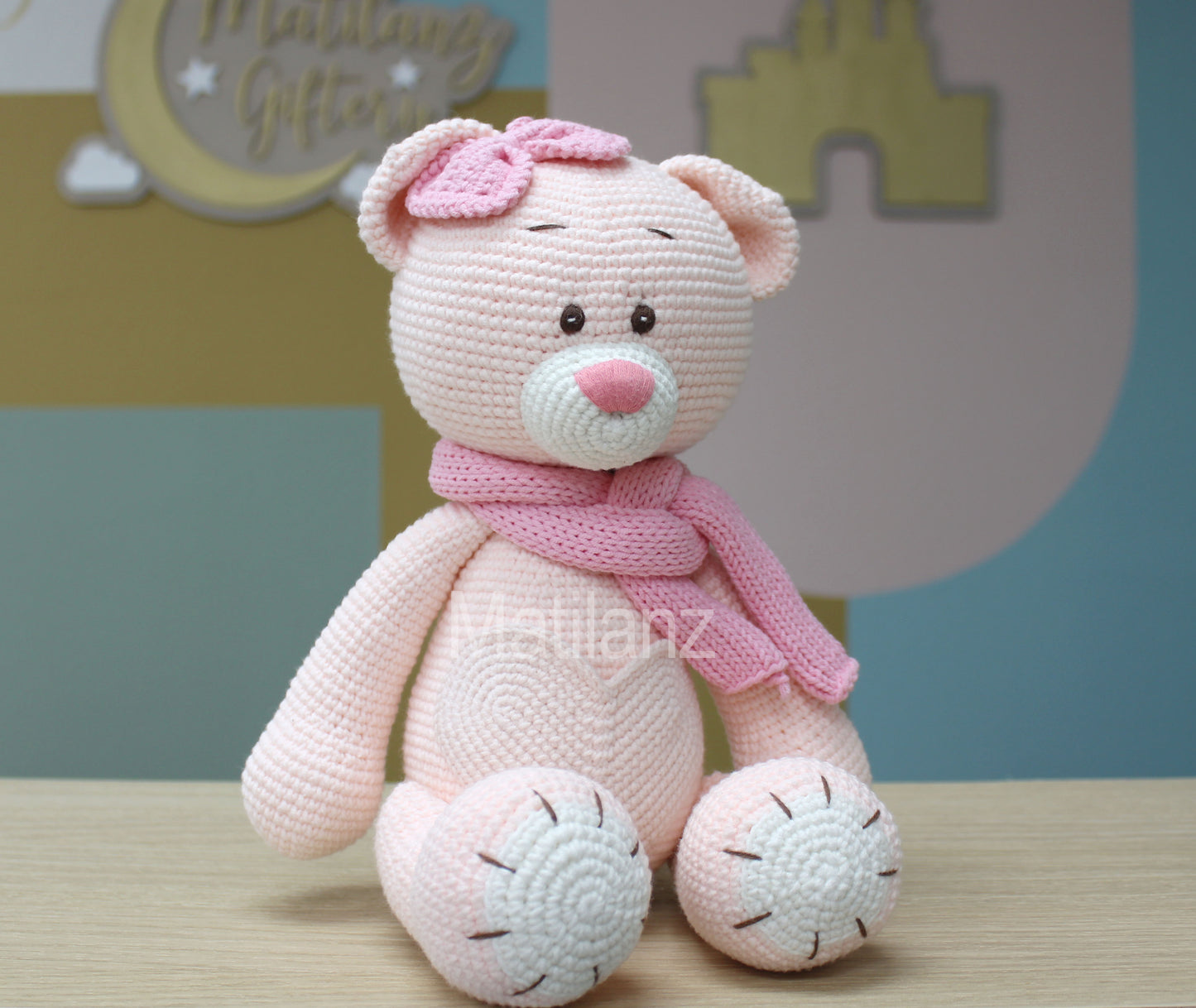 Crochet Bear with Pocket - 15''
