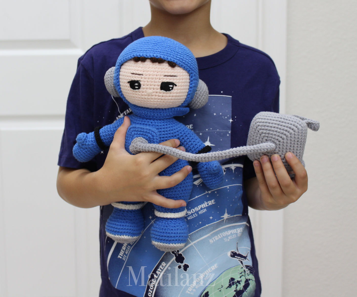 Peluche de astronauta espacial, astronauta tierno con mochila móvil, peluche espacial para niños, astronauta de peluche de crochet, regalos para niños