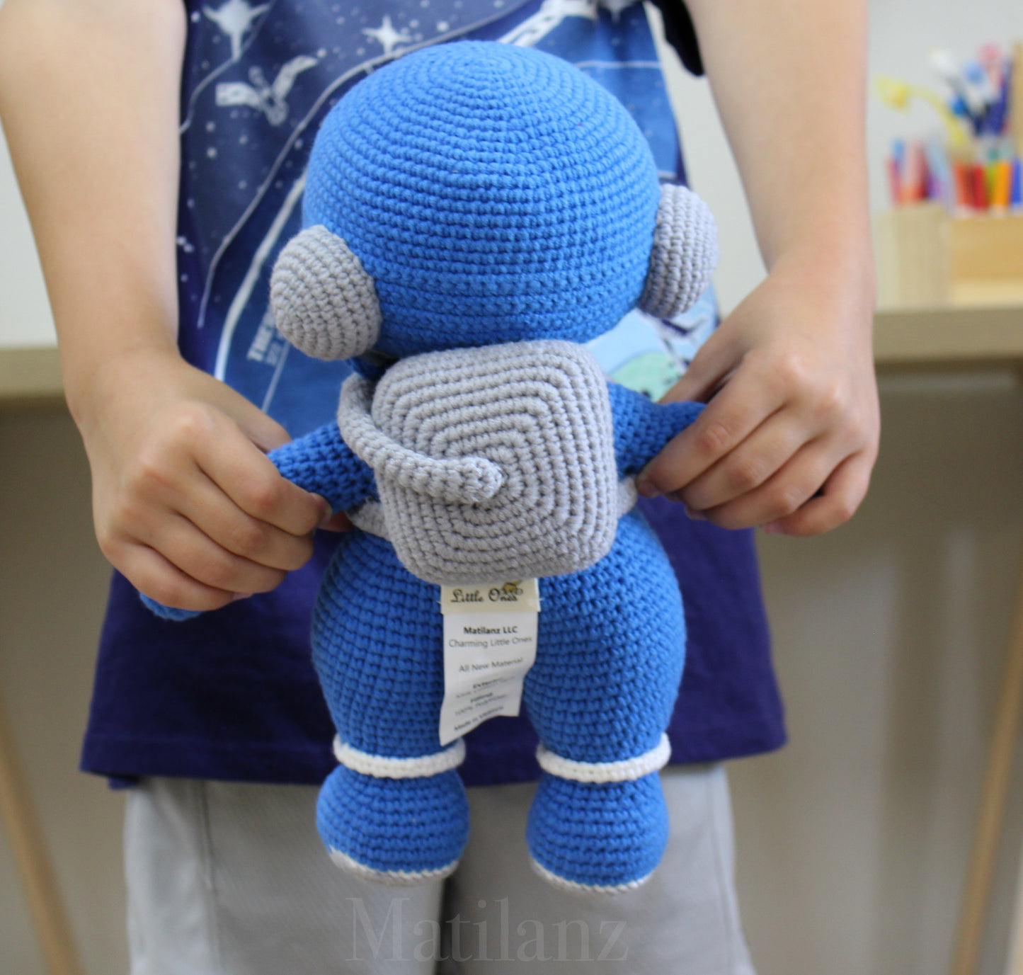 Peluche de astronauta espacial, astronauta tierno con mochila móvil, peluche espacial para niños, astronauta de peluche de crochet, regalos para niños