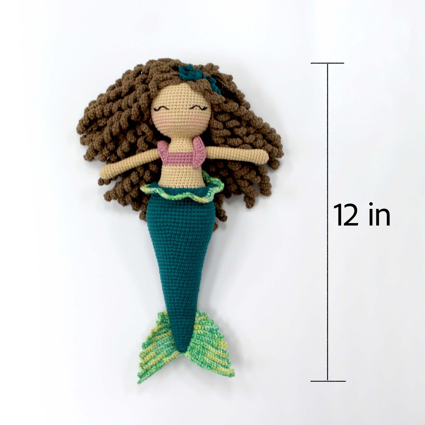 Crochet Mermaid Doll – Handmade Amigurumi Plush, 12''