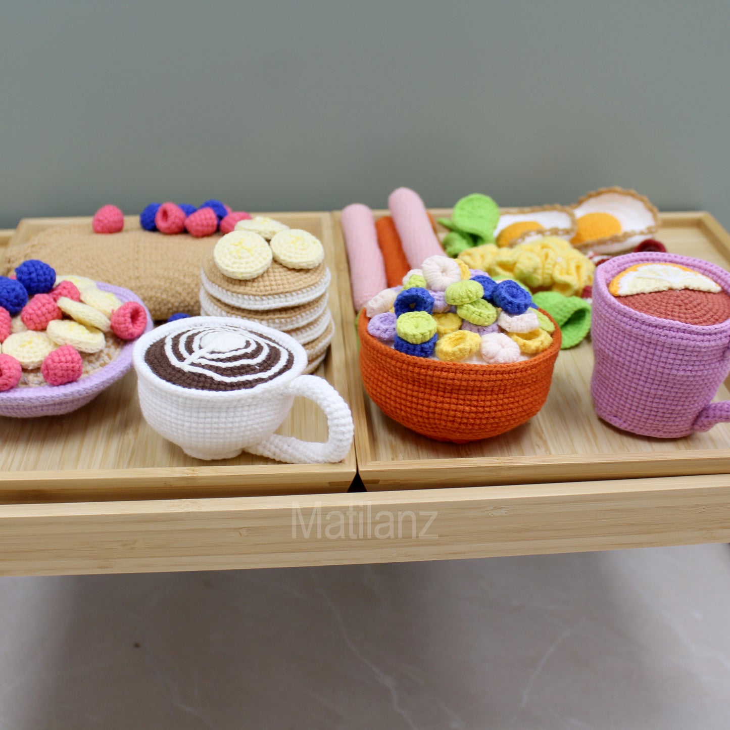 Crochet Pretend Breakfast Set