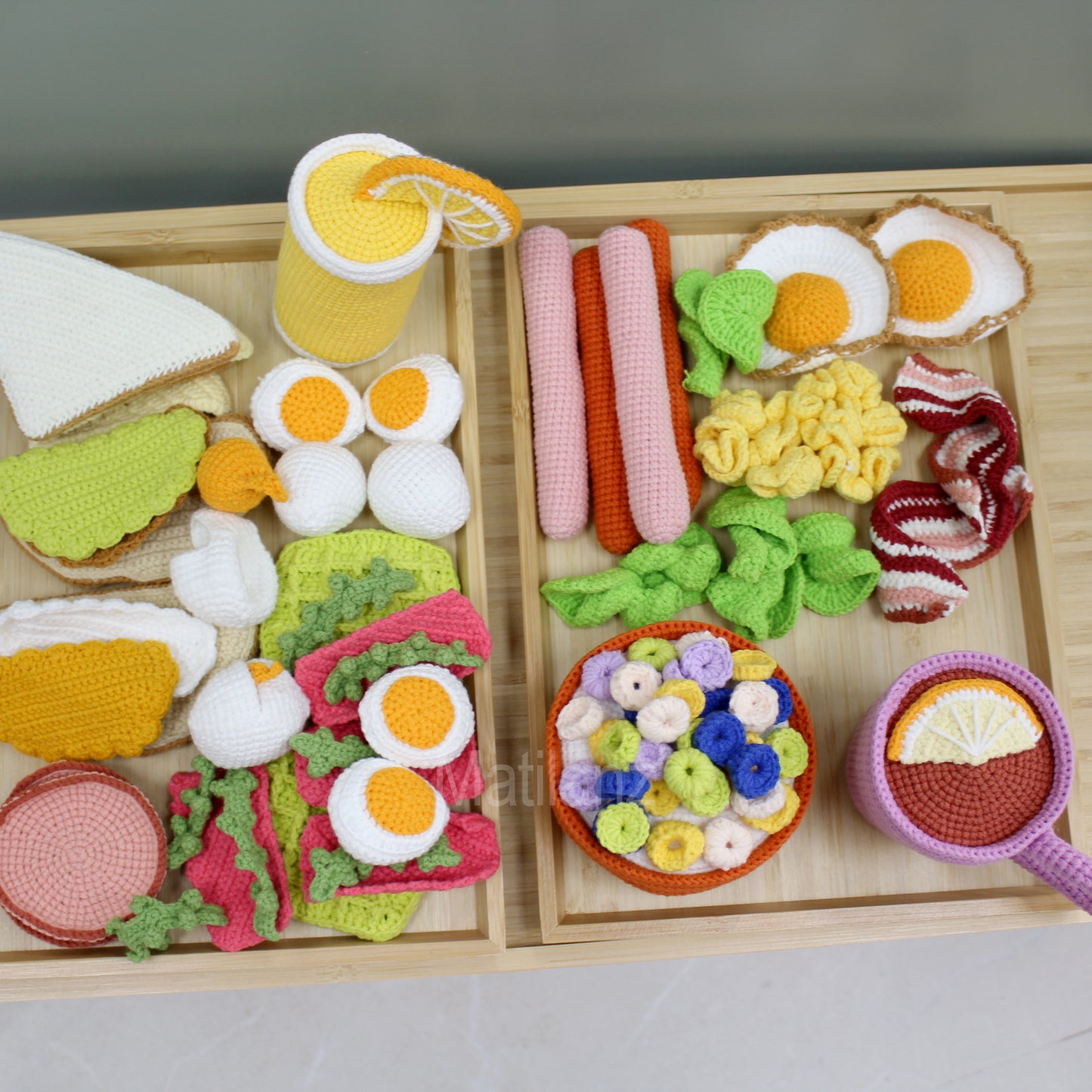 Crochet Pretend Breakfast Set